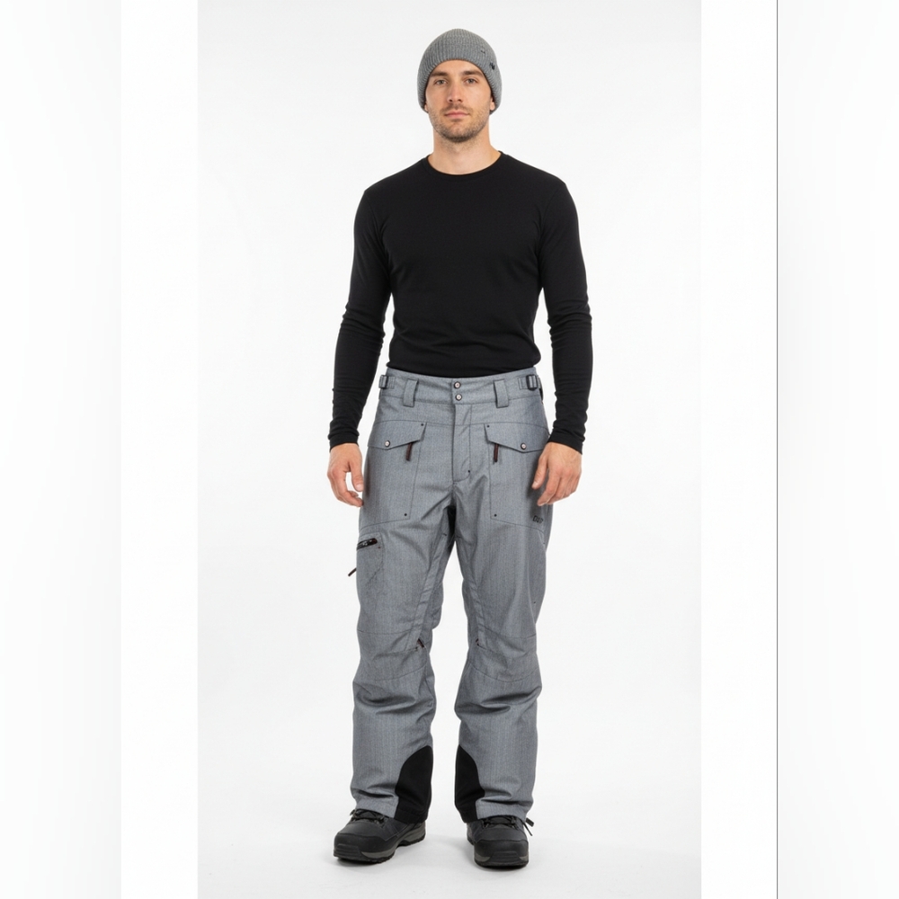 Columbia Gray Cargo Pants with Water-Resistant Fabric and Straight Leg